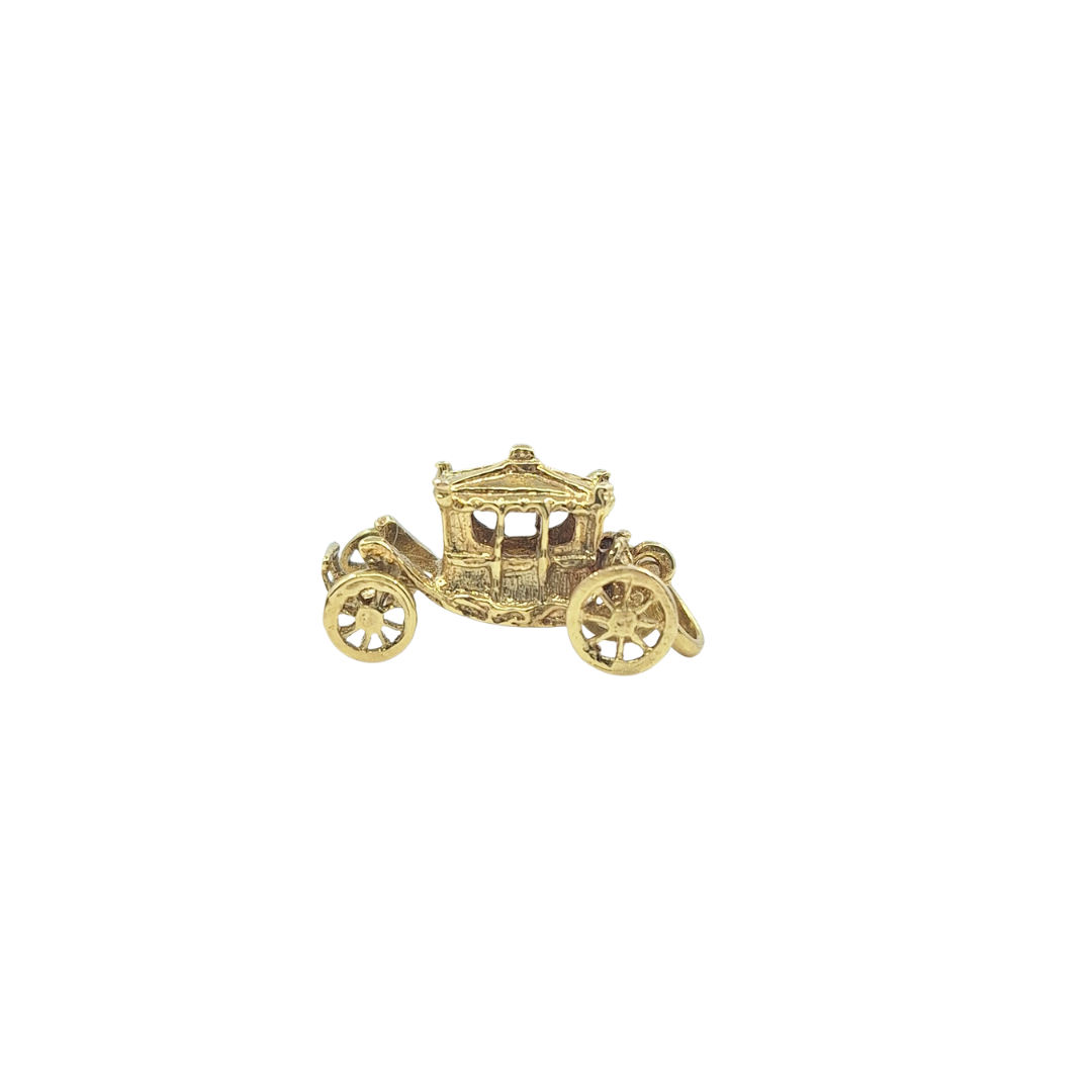 9ct Yellow Gold Carriage Charm