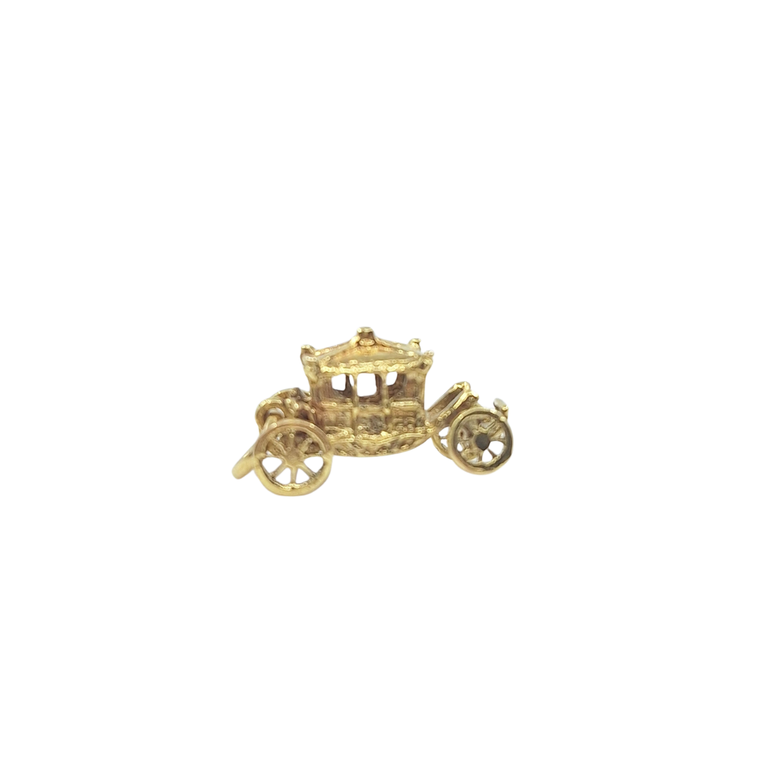9ct Yellow Gold Carriage Charm