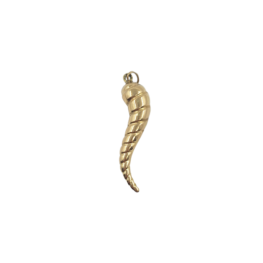 9ct Yellow Gold Hollow Horn Of Life Pendant