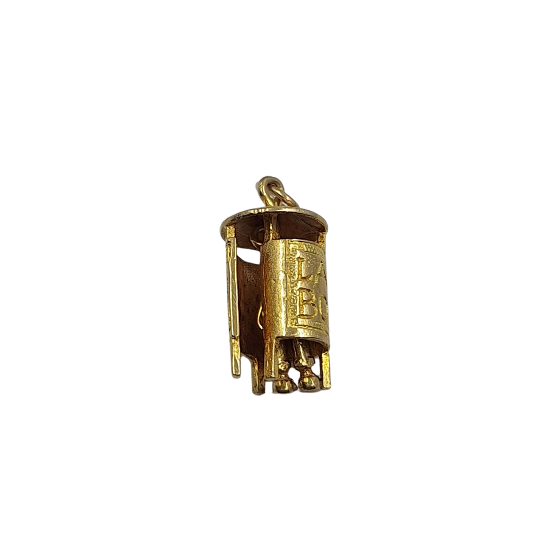 9ct Yellow Gold Gents Outdoor Toilet Charm
