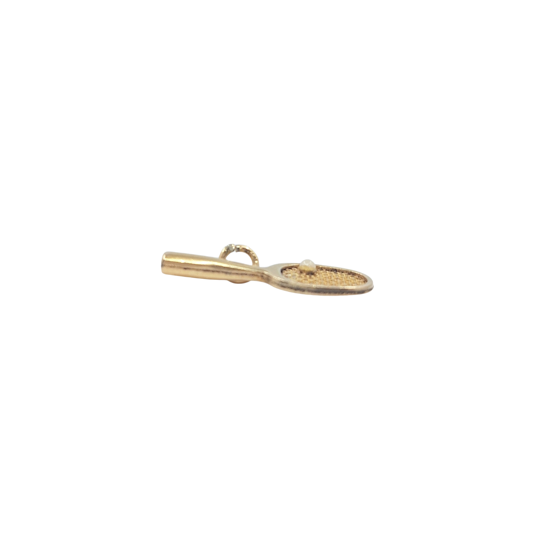 9ct Yellow Gold Tennis Racket Charm