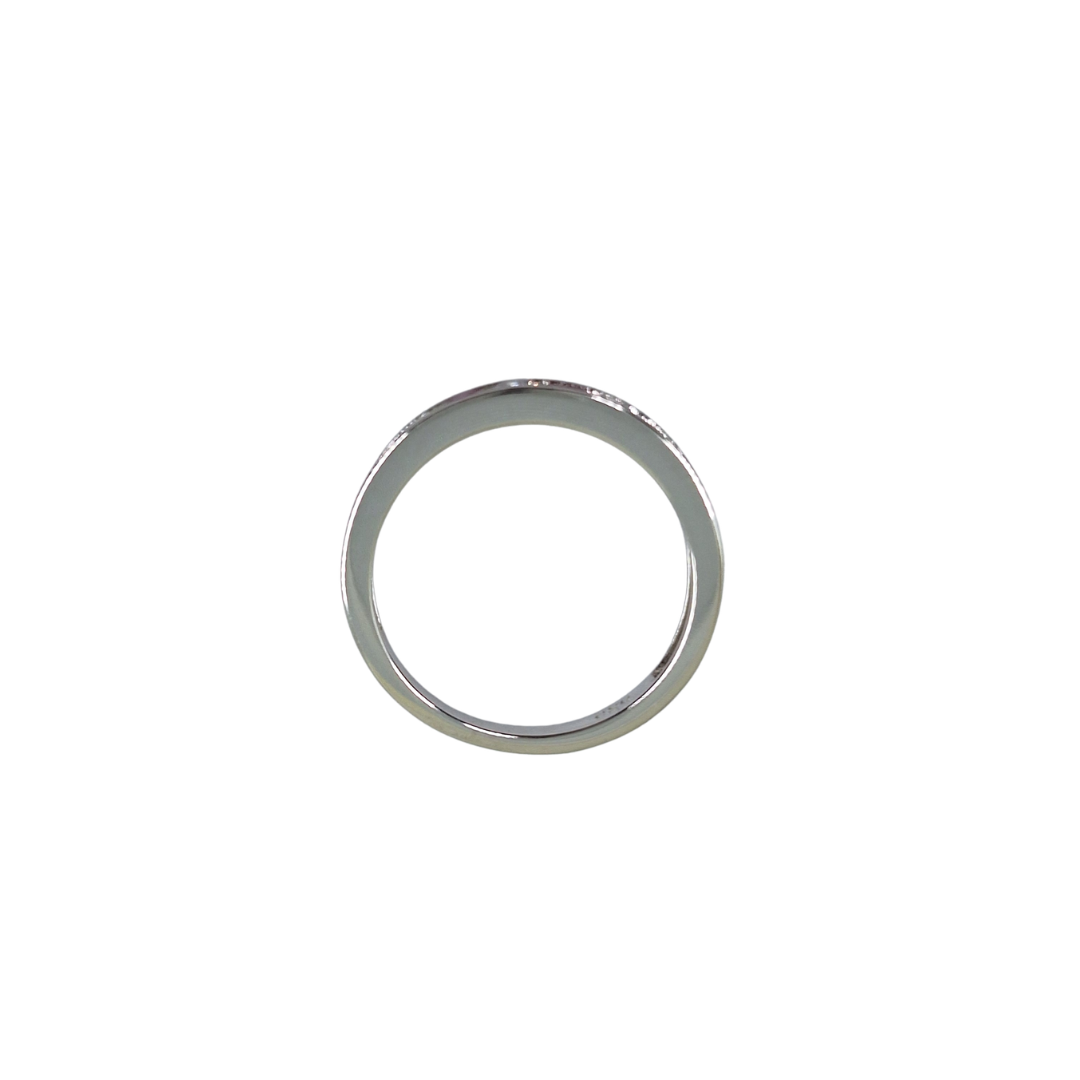 Silver Red & White Cubic Zirconia Eternity Ring