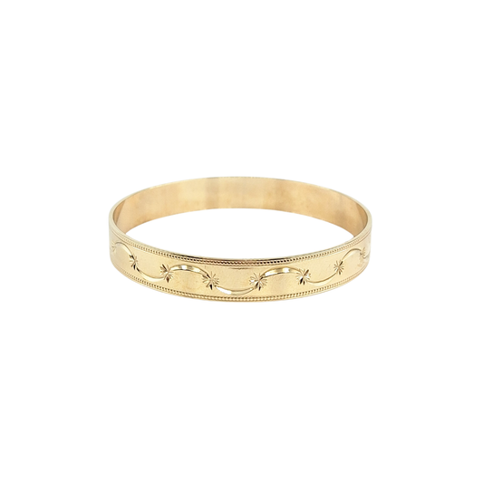9ct Yellow Gold Slave Baby Bangle