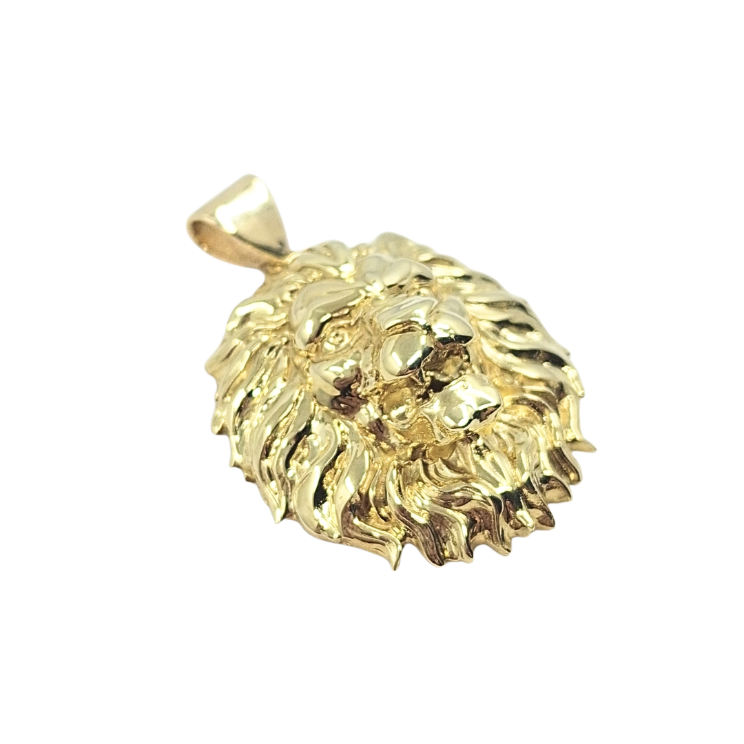 9ct Yellow Gold Lion Head Pendant