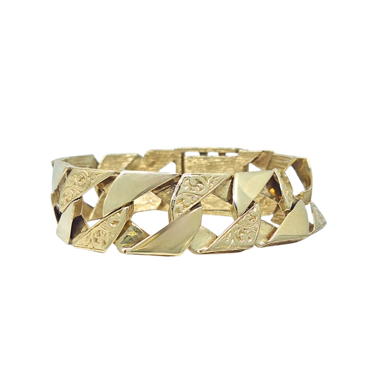 9ct Yellow Gold Chaps Bracelet 9"