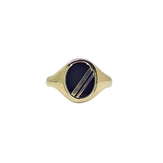 9ct Yellow Gold Onyx Ring