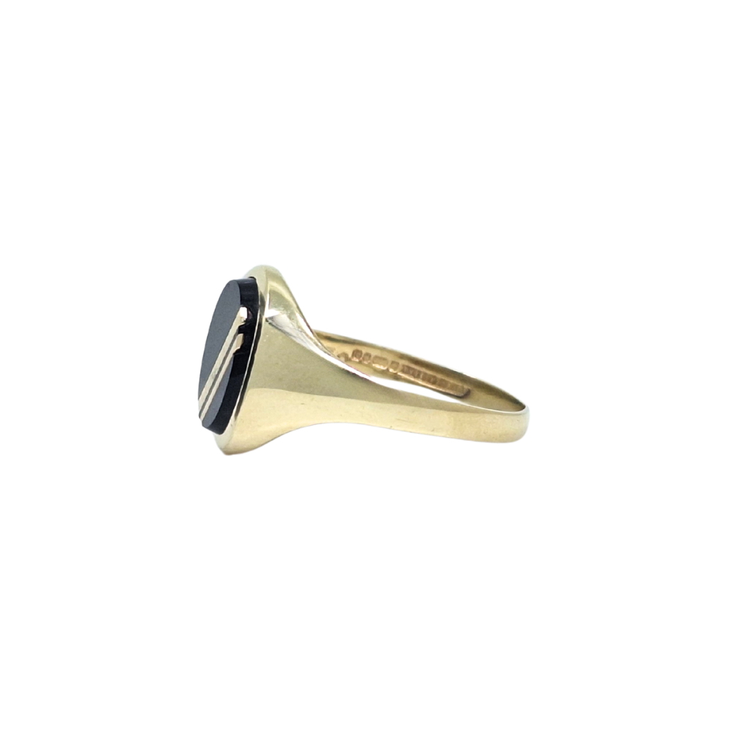 9ct Yellow Gold Onyx Ring