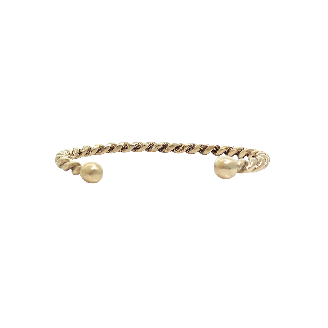 9ct Yellow Gold Twist Torque Bangle