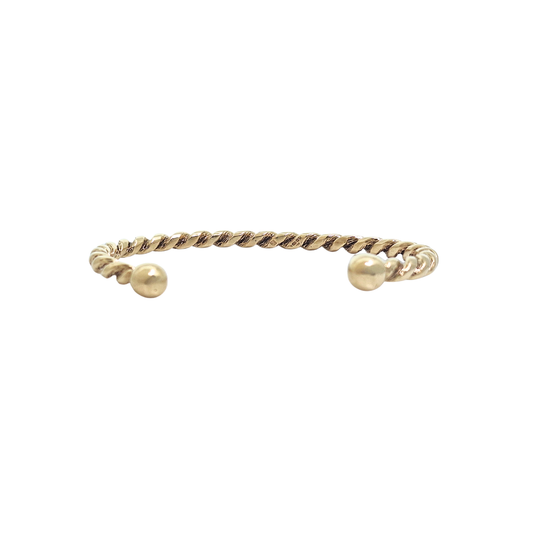 9ct Yellow Gold Twist Torque Bangle