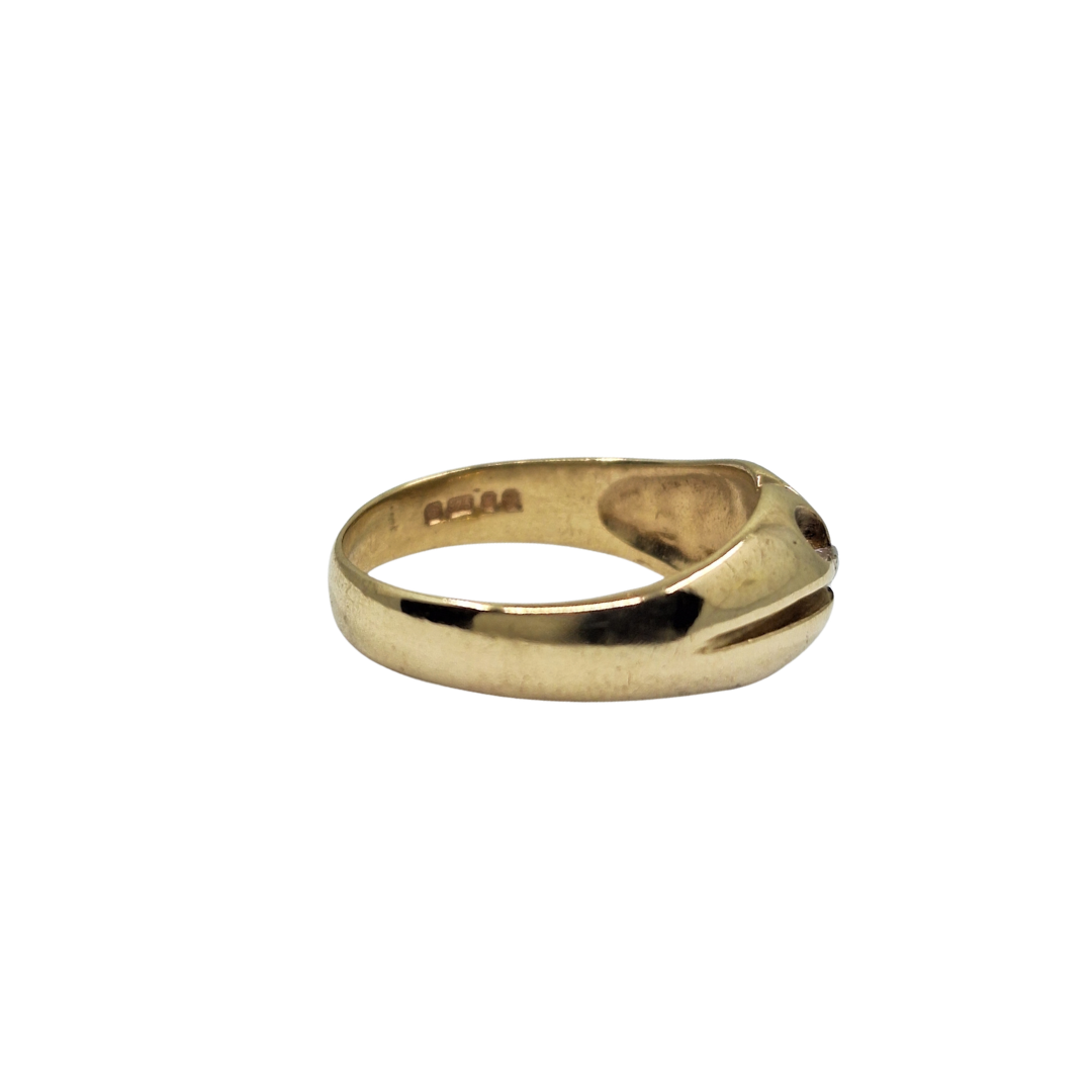 9ct Yellow Gold Diamond Gypsy Ring