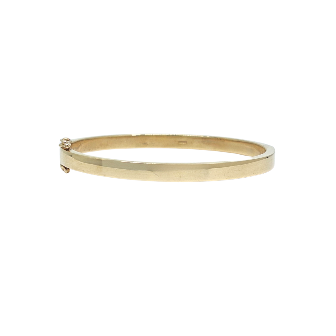 9ct Yellow Gold Solid Hinged Bangle