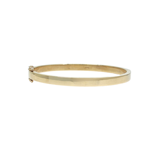 9ct Yellow Gold Solid Hinged Bangle