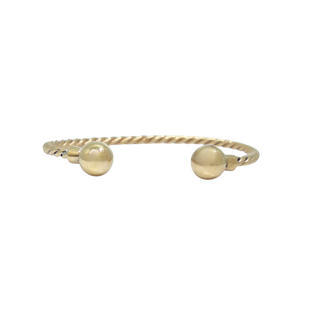 9ct Yellow Gold Twist Torque Bangle