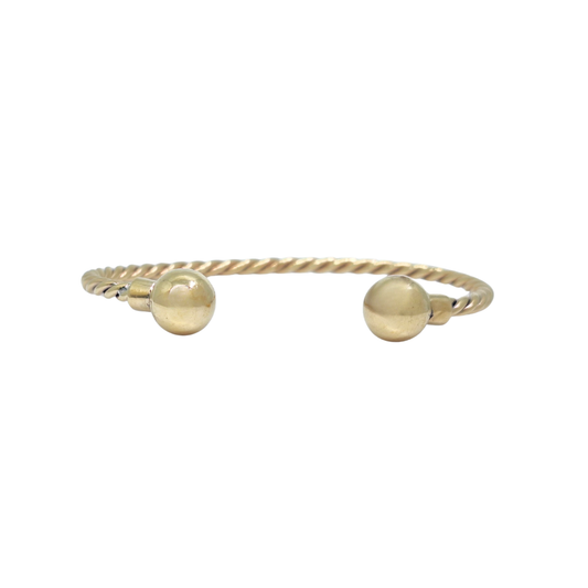 9ct Yellow Gold Twist Torque Bangle