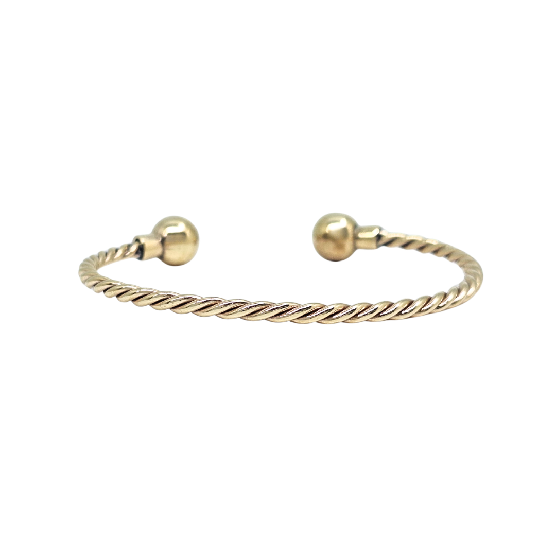 9ct Yellow Gold Twist Torque Bangle