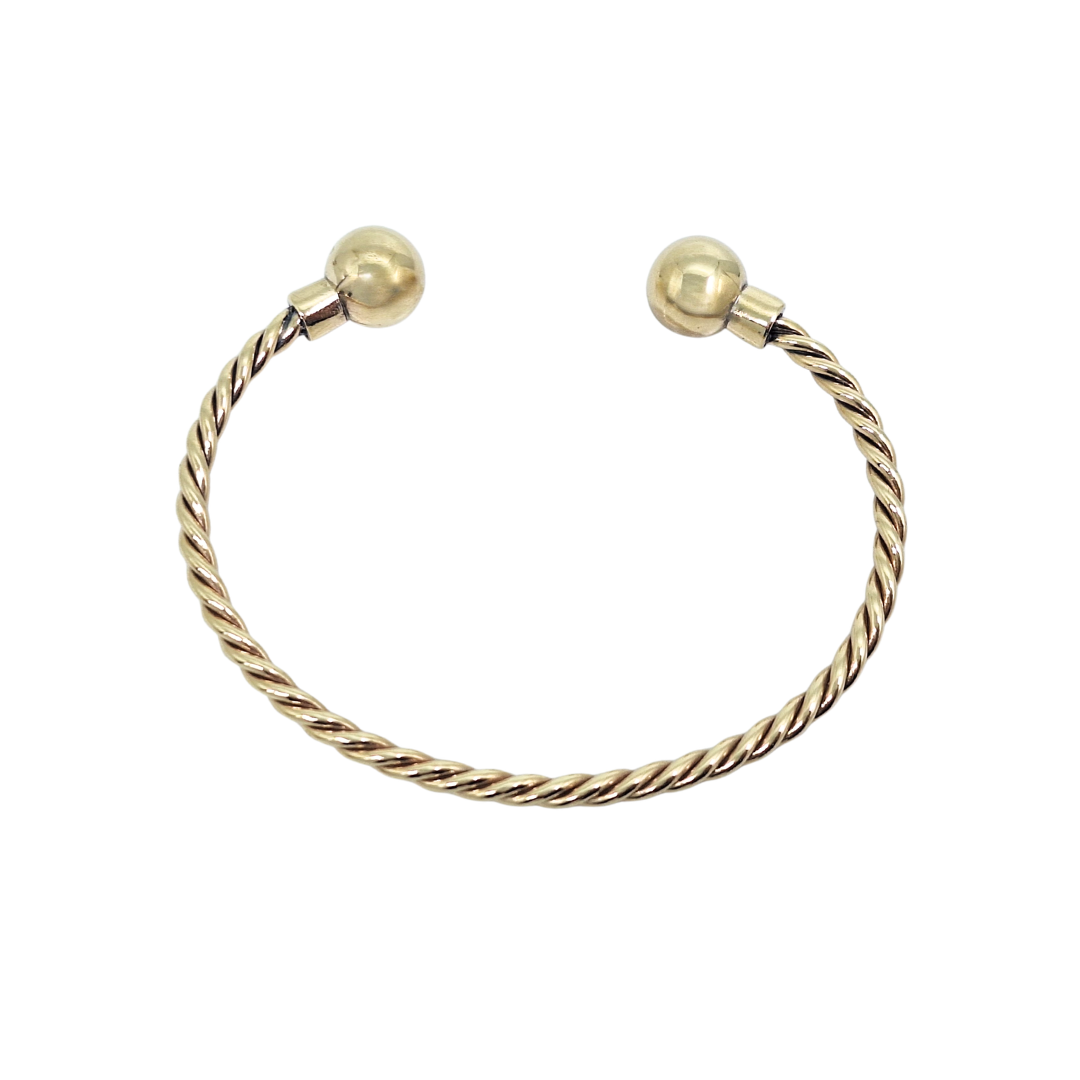 9ct Yellow Gold Twist Torque Bangle