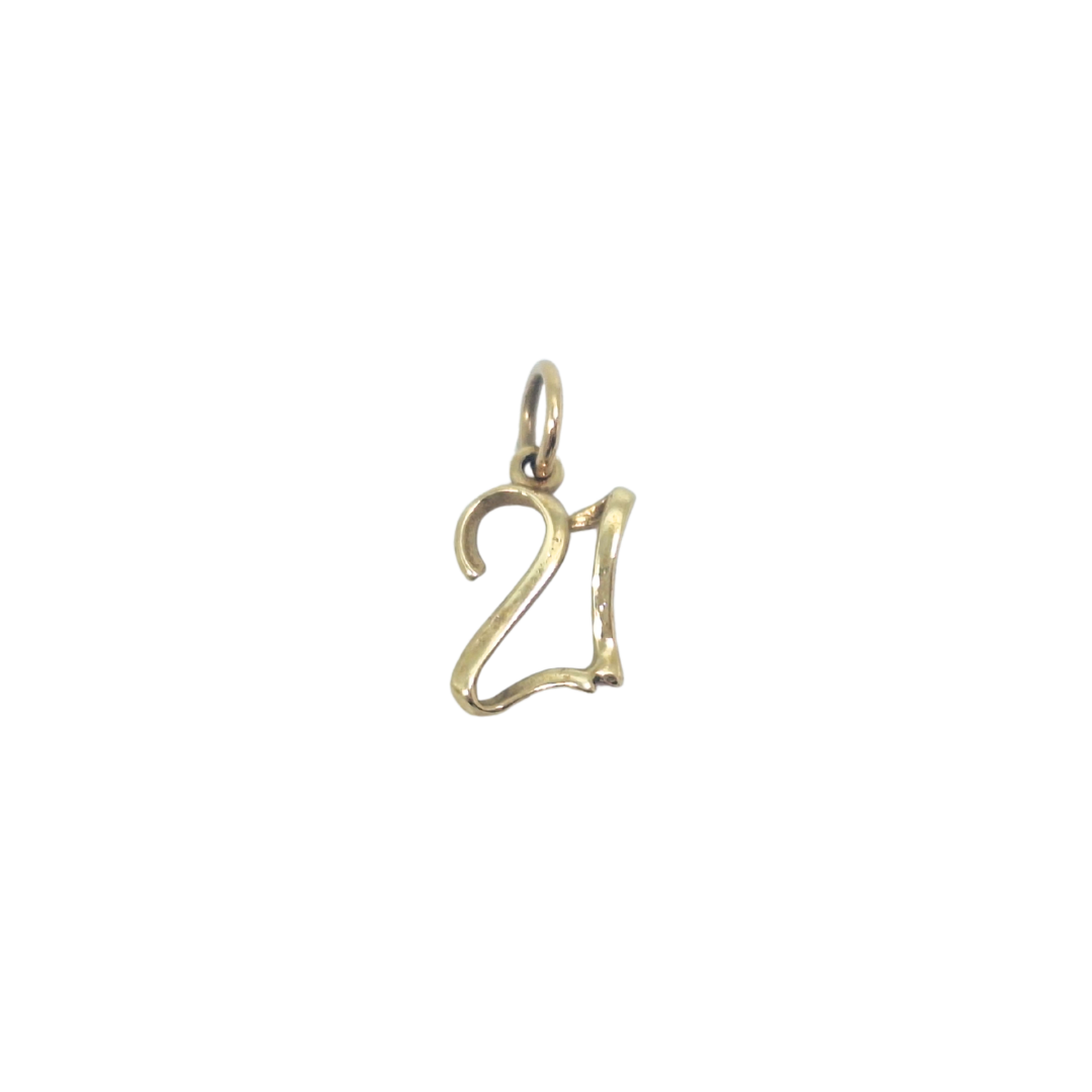 9ct Yellow Gold 21 Charm