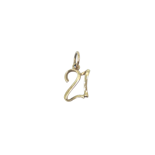 9ct Yellow Gold 21 Charm