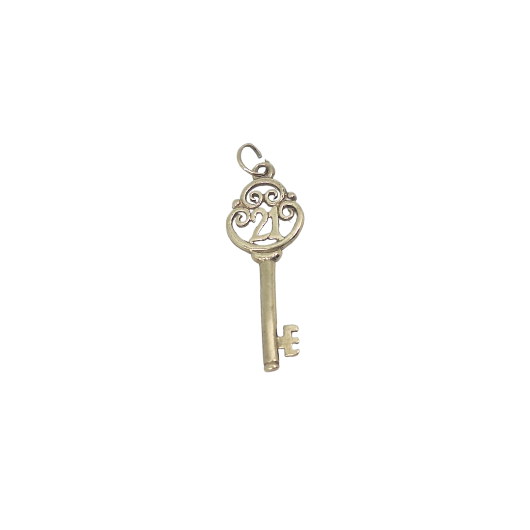 9ct Yellow Gold 21 Key Charm