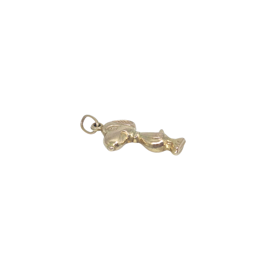 9ct Yellow Gold Snoopy Charm