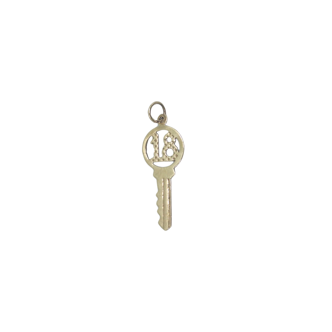 9ct Yellow Gold 18 Charm