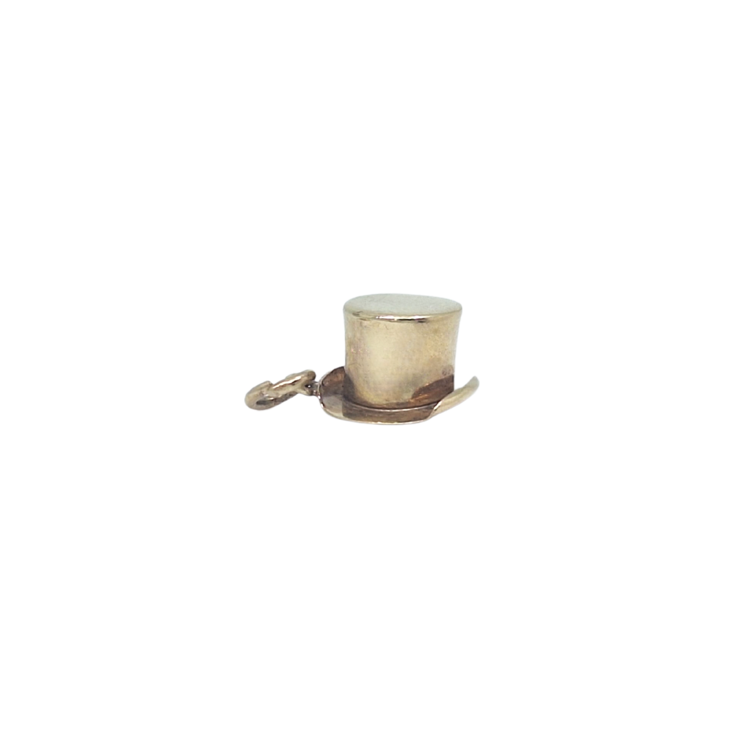 9ct Yellow Gold Top Hat Charm