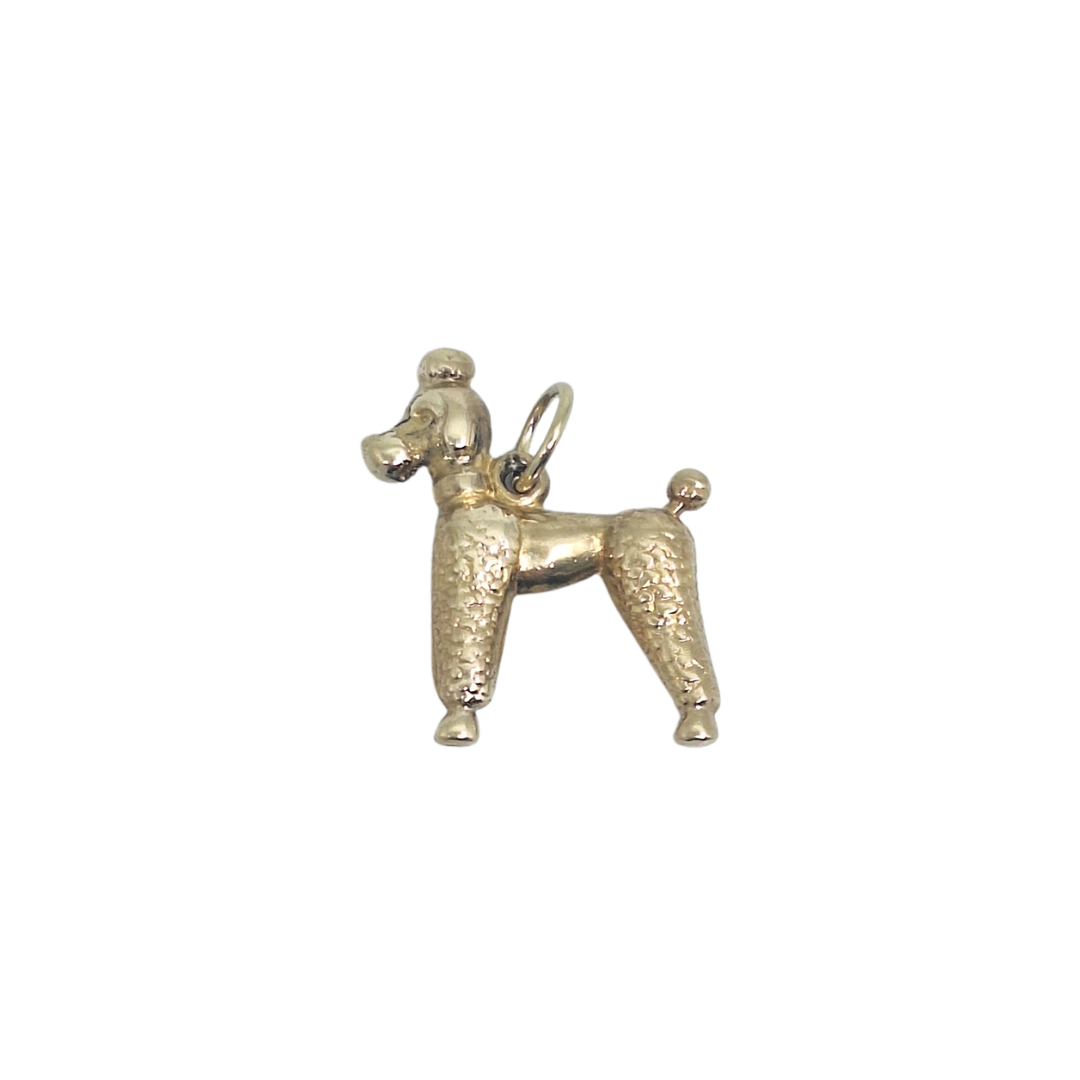 9ct Yellow Gold Poodle Charm