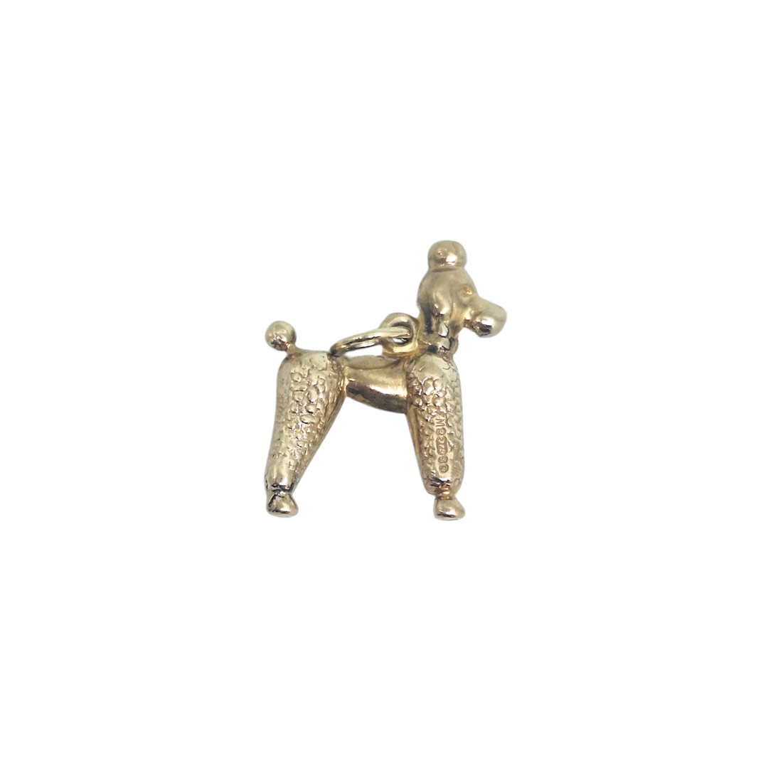 9ct Yellow Gold Poodle Charm