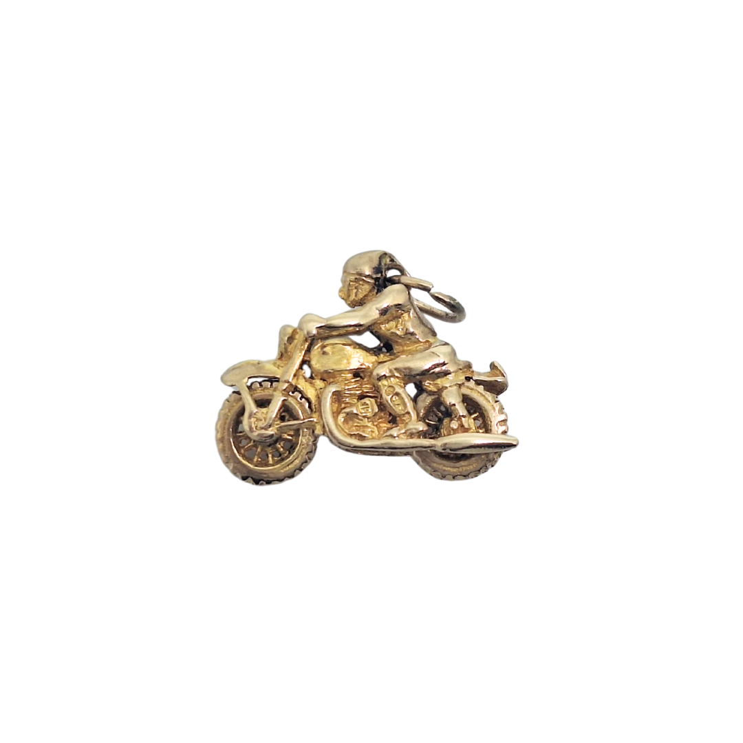 9ct Yellow Gold Motorbike Charm