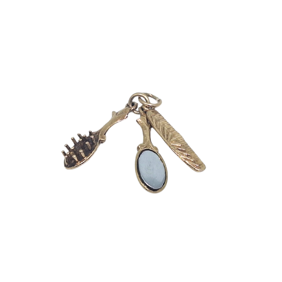 9ct Yellow Gold Vanity Set Charm