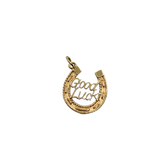9ct Yellow Gold Good Luck Horseshoe Charm