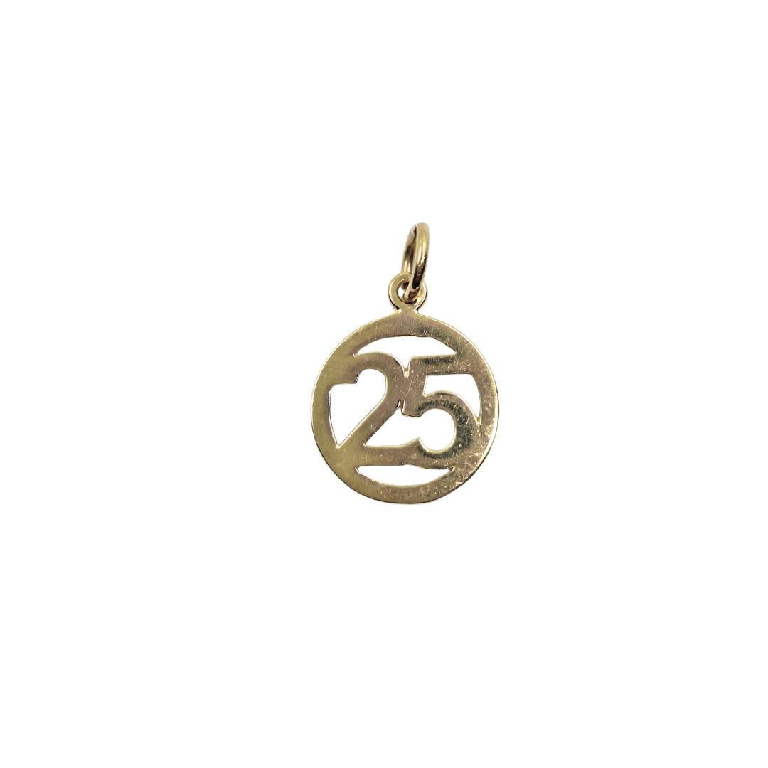 9ct Yellow Gold 25 Charm