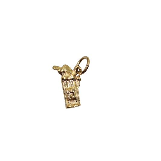 9ct Yellow Gold Golf Bag Charm