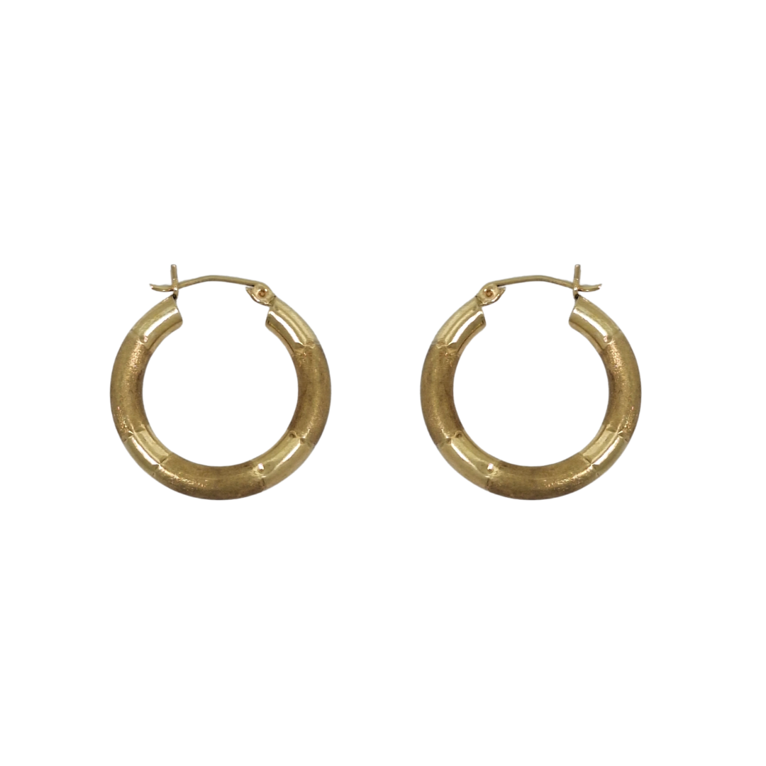 10ct Yellow Gold Tube Hoops