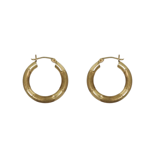 10ct Yellow Gold Tube Hoops