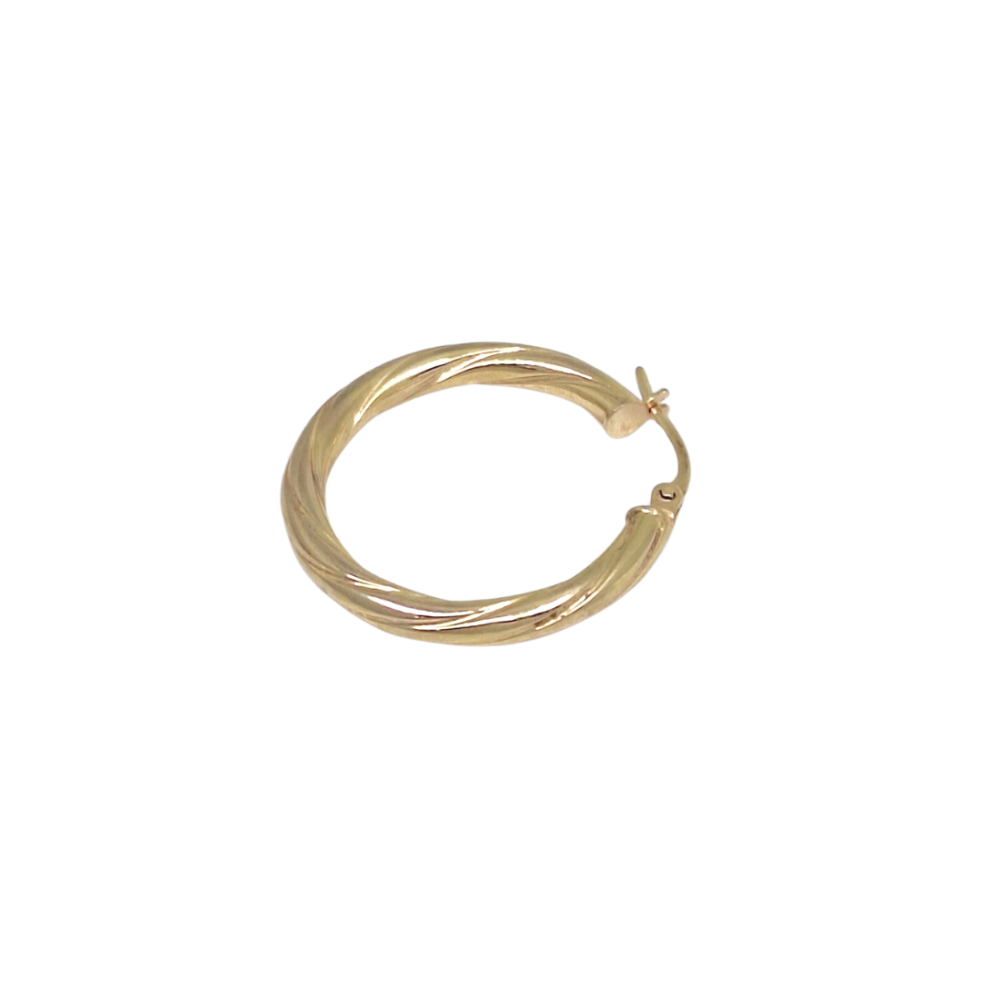 9ct Yellow Gold Twist Hoops