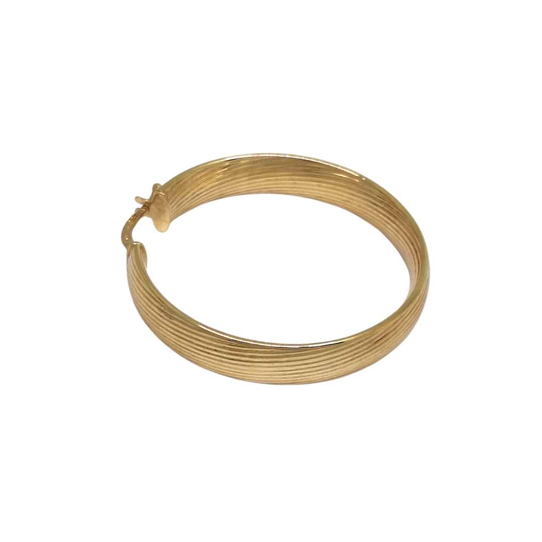 9ct Yellow Gold Patterned Hoops