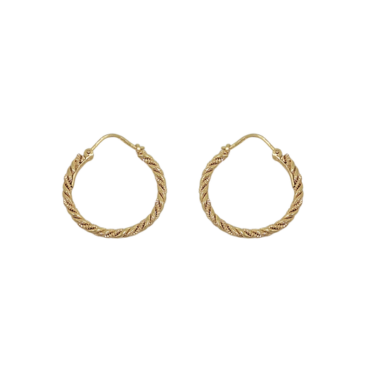 9ct Yellow Gold Twist Hoops