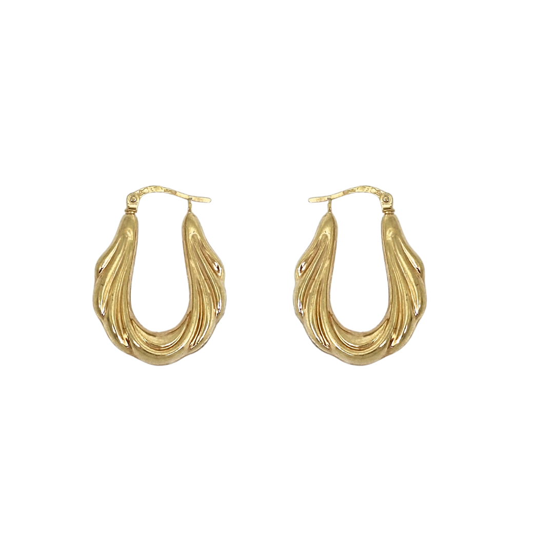 9ct Yellow Gold Creole Earrings