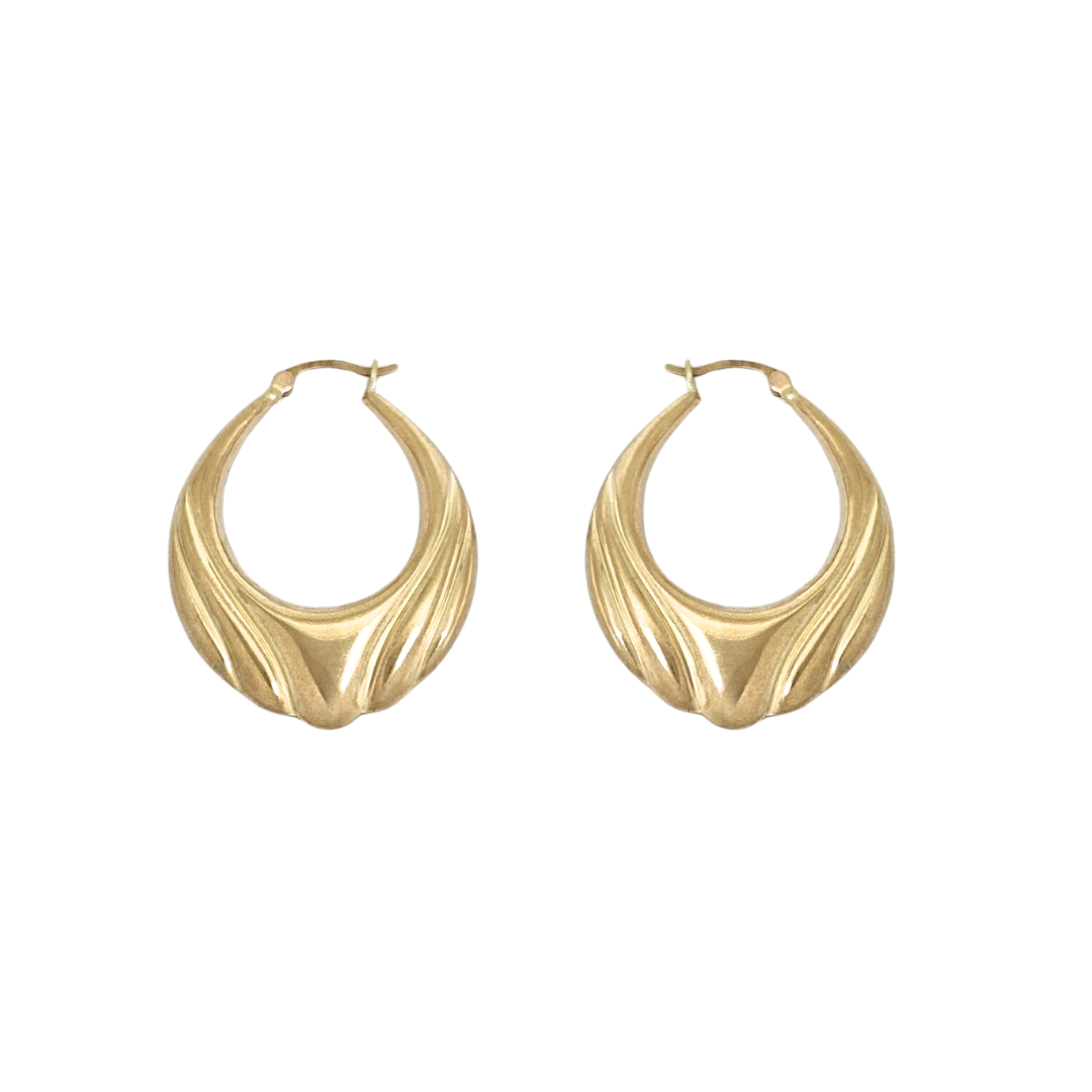 9ct Yellow Gold Creole Earrings