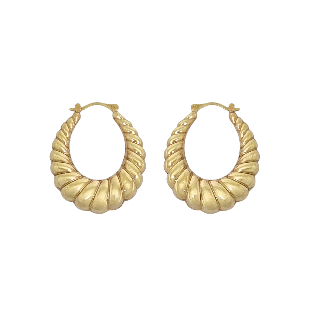 9ct Yellow Gold Creole Earrings