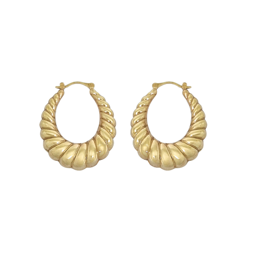 9ct Yellow Gold Creole Earrings