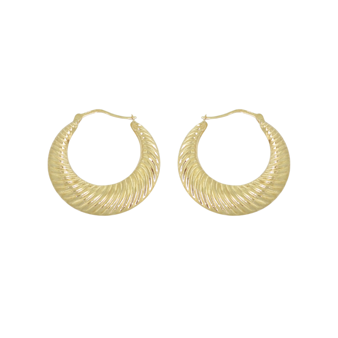 9ct Yellow Gold Creole Earrings