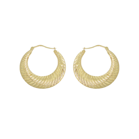 9ct Yellow Gold Creole Earrings