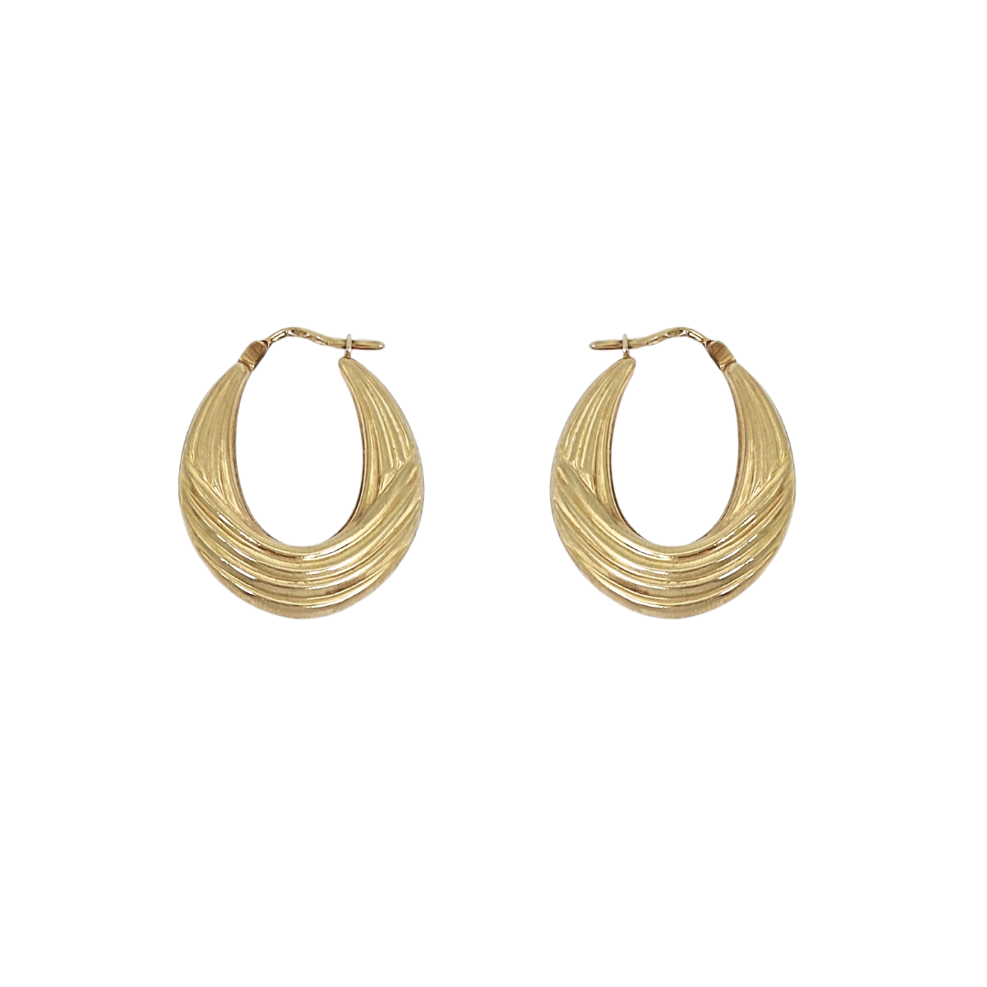 9ct Yellow Gold Creole Earrings