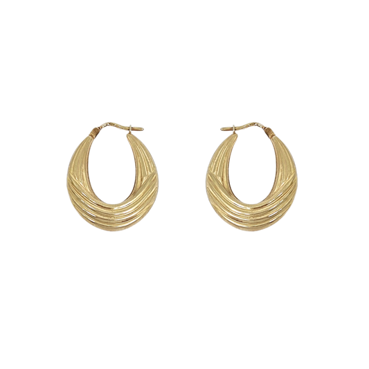 9ct Yellow Gold Creole Earrings