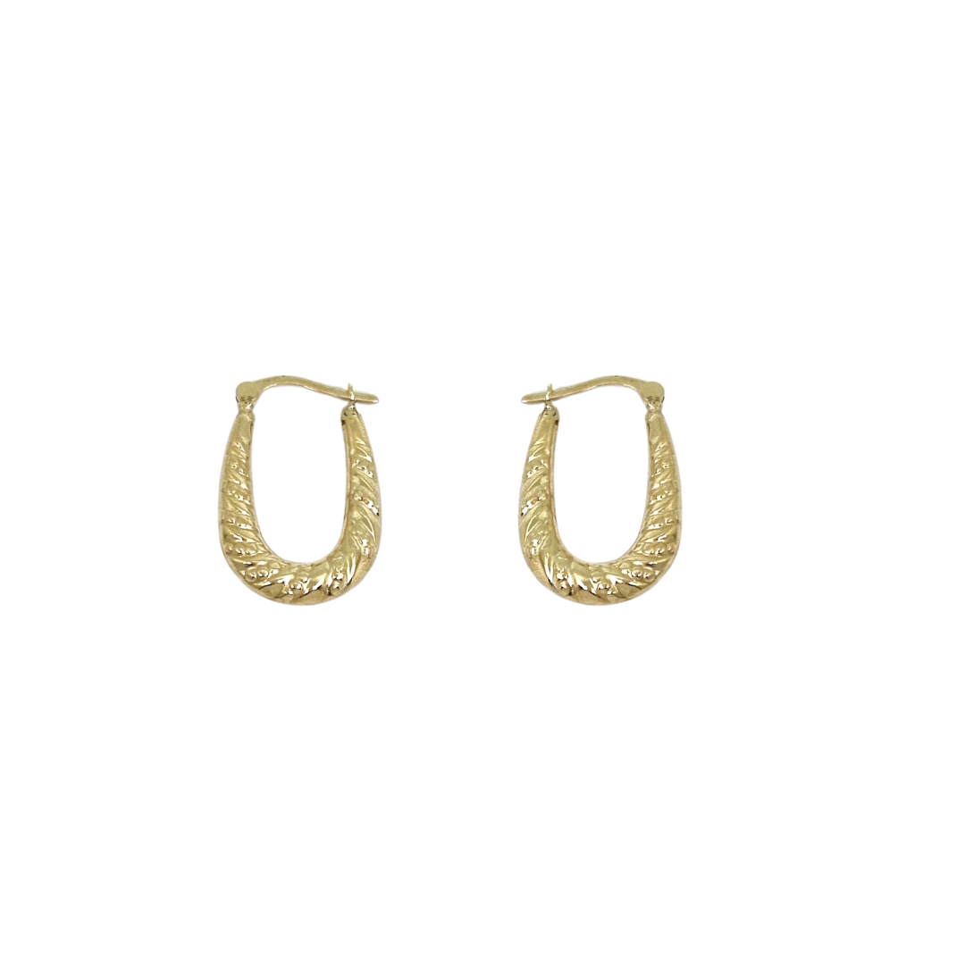 9ct Yellow Gold Creole Earrings