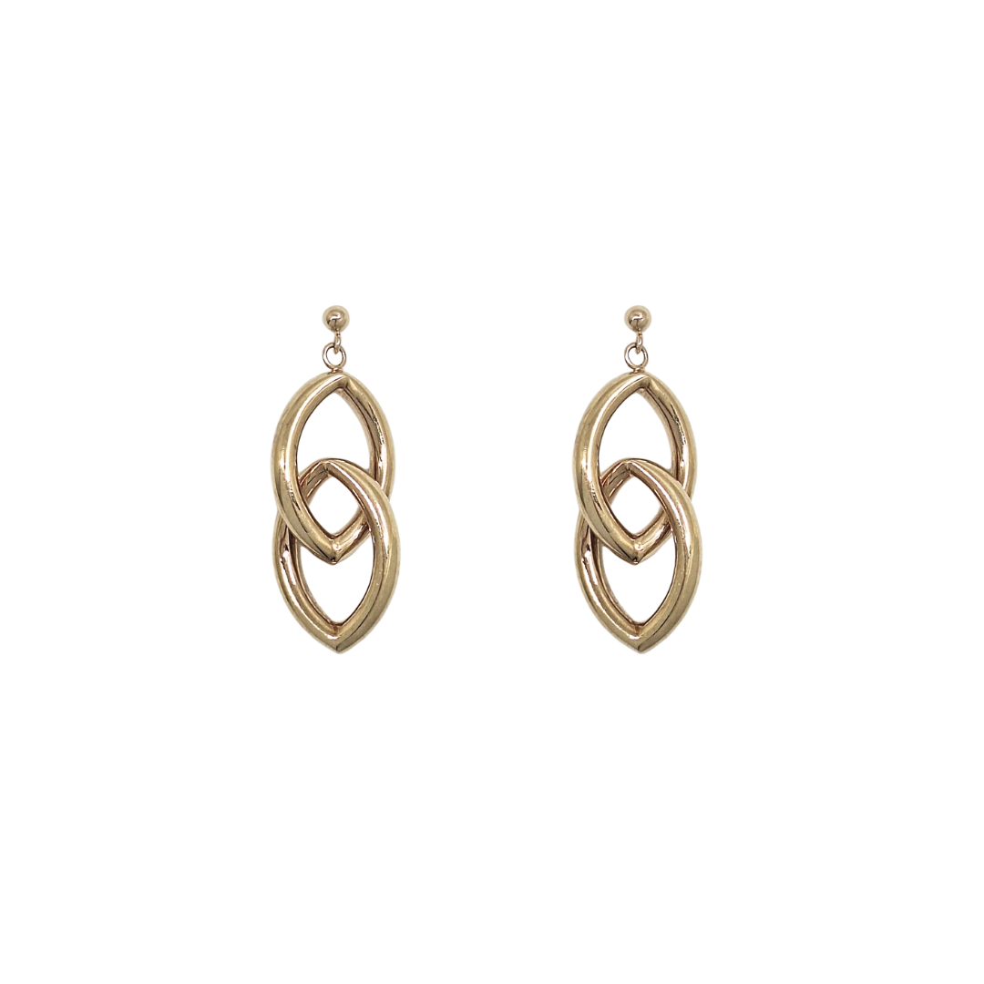 9ct Yellow Gold Drop Earrings