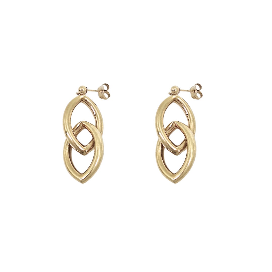 9ct Yellow Gold Drop Earrings
