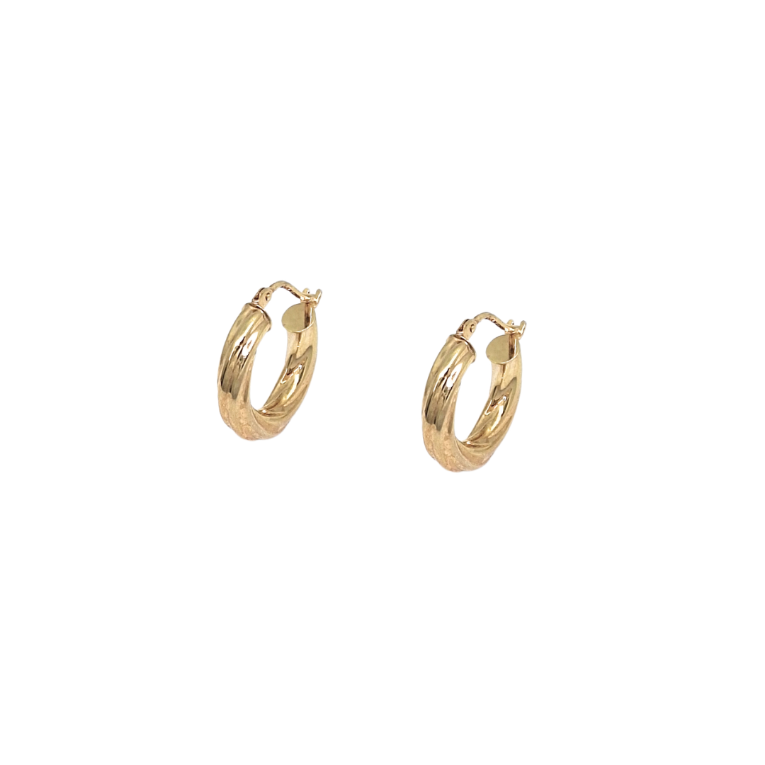 9ct Yellow Gold Twist Hoops